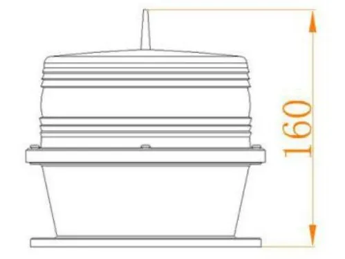 LED Solar Marine Lantern Light Photocell  Die-Casting GPS IP68 80m/S Wind Turbine Oil Offshore Platform 6