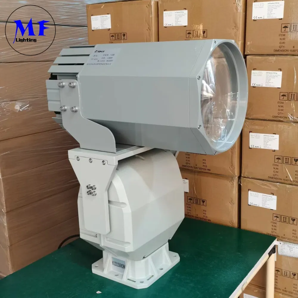 LED Spot Search Light 200W 300W IP66 Waterproof Steel Anti-Corrosion 1000m 3000m Sea Ship Vessel Boat Remote Searching Rescue Searchlight 10