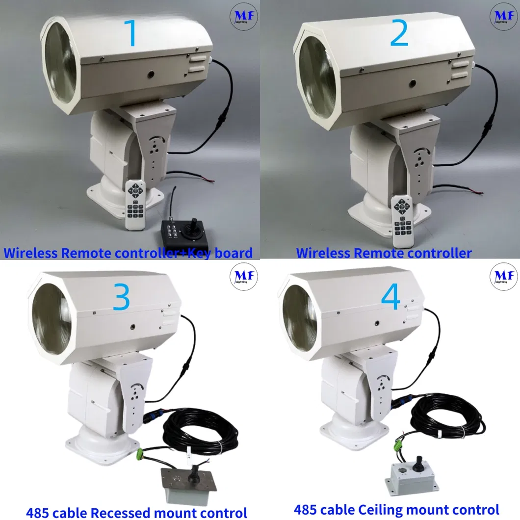 LED Spot Search Light 200W 300W IP66 Waterproof Steel Anti-Corrosion 1000m 3000m Sea Ship Vessel Boat Remote Searching Rescue Searchlight 13