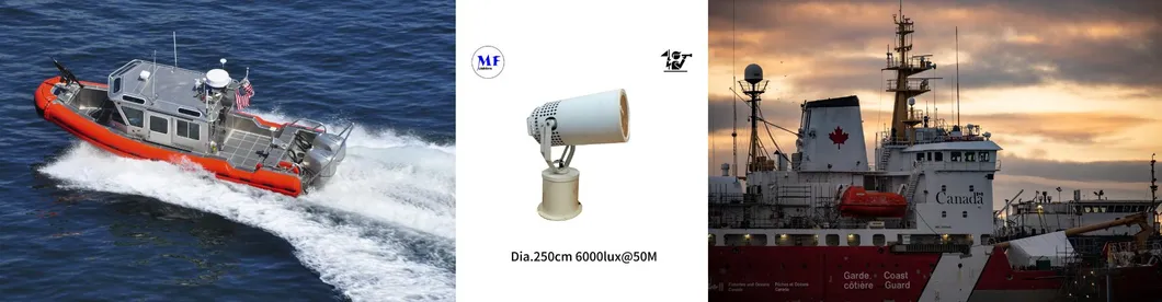 LED Spot Search Light 200W 300W IP66 Waterproof Steel Anti-Corrosion 1000m 3000m Sea Ship Vessel Boat Remote Searching Rescue Searchlight 17