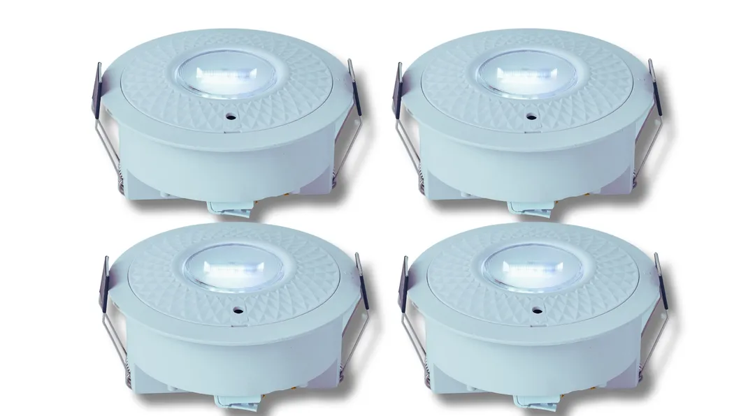 Panel Down Light LED Panic Emergency Escape Exit Sign Light IP65 Battery Backup Rechargeable Public School Hospital White 0