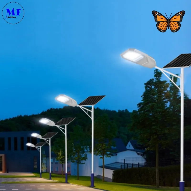 LED Solar Garden Street Wall Light Aluminium Waterproof 200W IP65 Ik08 Compacted Park Path Sidewalks Highway 2