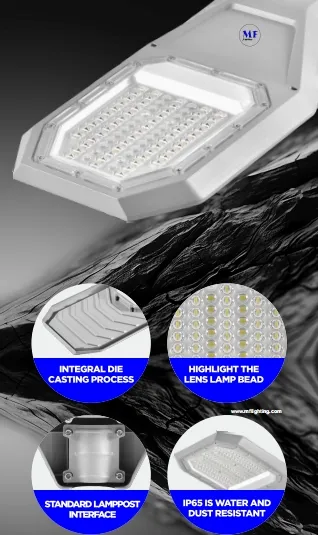LED Solar Garden Street Wall Light Aluminium Waterproof 200W IP65 Ik08 Compacted Park Path Sidewalks Highway 6