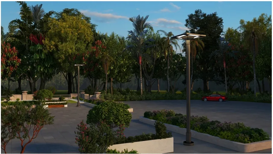 LED Solar Garden Street Wall Light Waterproof 40W IP65 Ik08 Park Path Sidewalks Pla School Court 7