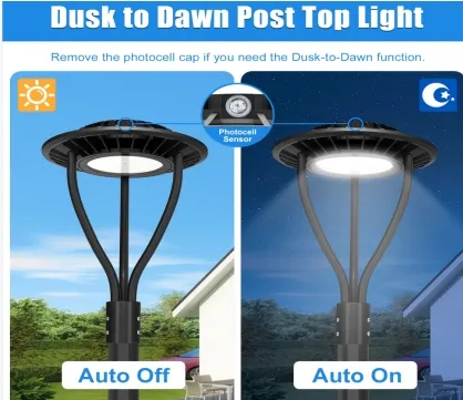 LED Garden Light Ajustable Anti-Moisture IP65 150W Waterproof 140lm/W Black Fairy Lawn Courtyard  Post Top 0