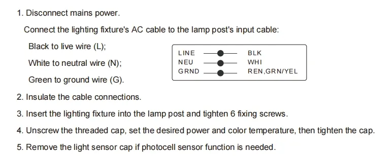 LED Garden Light Tunable Anti-Shok IP65 48/64/80W Waterproof 130lm/W Lantern Black and White Lawn 6