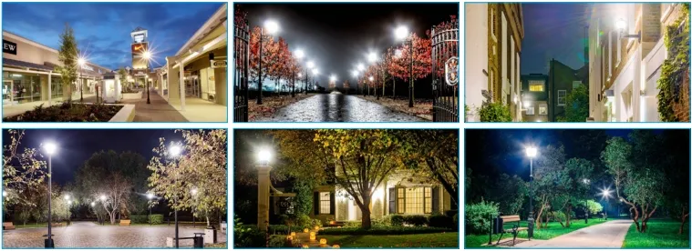 LED Garden Light Tunable Anti-Shok IP65 48/64/80W Waterproof 130lm/W Lantern Black and White Lawn 8