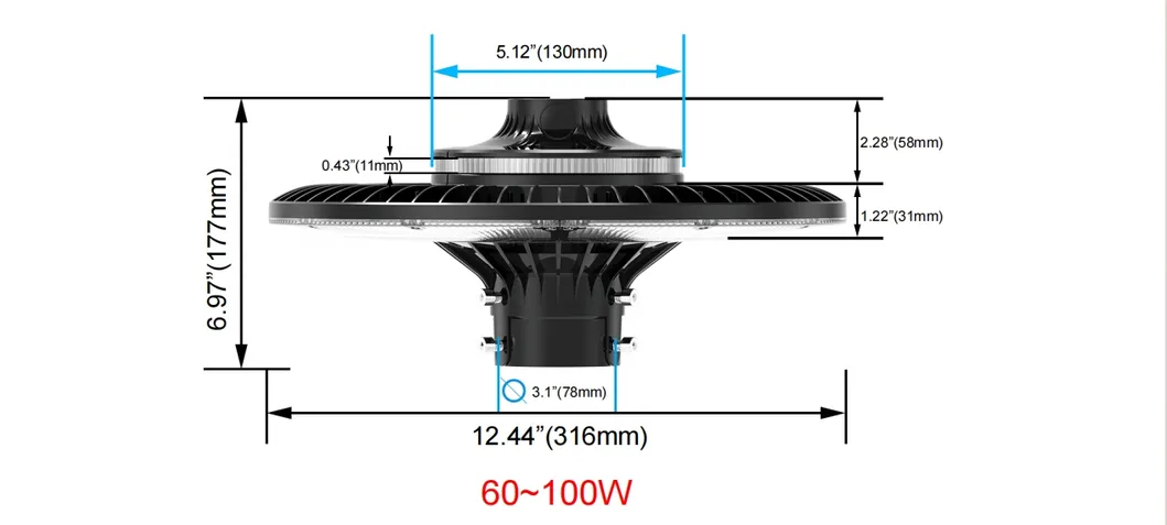 Energy-Saving LED Garden Post Light Pole Area Light 140lm/W Smart-Tuning 200W for Highway Rest Area Sports Complex Waterfront Promenade 4