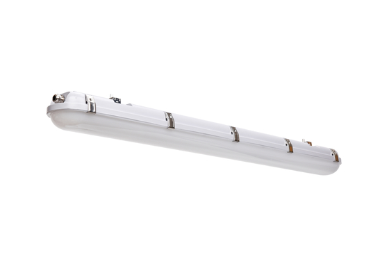 2ft 4ft 5ft Tri Proof Light 140lm/W IP66 LED  90min Emergency With Motion Sensor White Housing