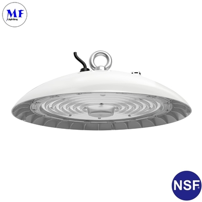 NSF 60W-200W UFO LED High Bay Light With Motion Sensor IP66 For Food Processing Plant Factory Warehouse