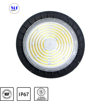NSF CE  UFO LED High Bay Light 100W Smooth Body Anti-Dust Design Easy Cleaning Food & Beverage Industry