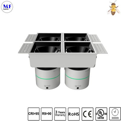 20W/2X20W/3X20W/4X20W Square Trim Aluminum Housing Recessed Downlight Interior Lighting LED Ceiling Down Light