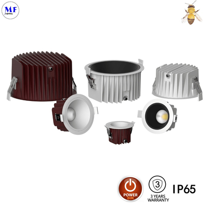 High Power Recessed COB LED Down Light Waterproof Spot Light anti-Glare 100lm/W 1-10V Dali Dimable 7W 15W 30W 60W