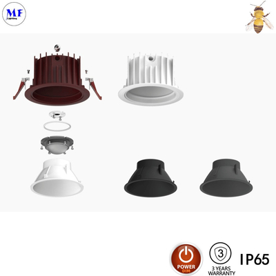 High Power Recessed COB LED Down Light Waterproof Spot Light anti-Glare 100lm/W 1-10V Dali Dimable 7W 15W 30W 60W