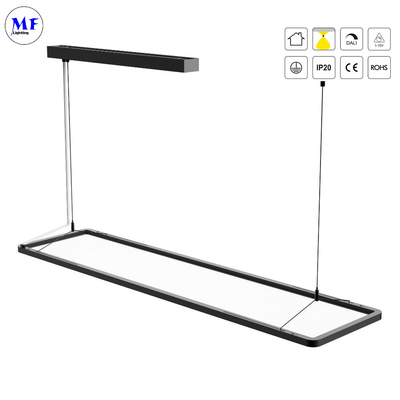 Hanging LED Pendent Panel Light With 50W 60W 75W Smart Dali 0-10V Dimming For Office Hotel Lobby