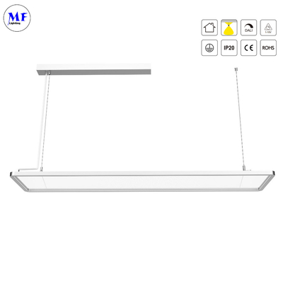 Hanging LED Pendent Panel Light With 50W 60W 75W Smart Dali 0-10V Dimming For Office Hotel Lobby