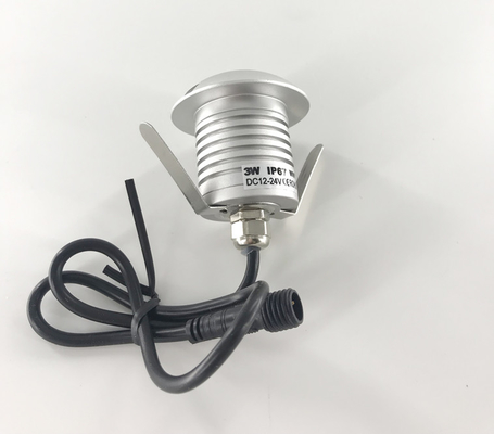 3W 6063 Aluminum Silver LED Underground Light 12v Landscape Lighting RGB Waterproof Outdoor Led Night Light