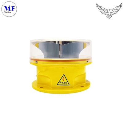 Red Aeronautical LED Aviation Obstruction Light for Long-lasting Marking Obstacles  with Yellow color and Aluminum