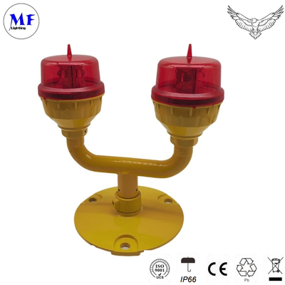 RED lights ISO9001 IP66 LED Low-intensity Double Aviation Obstruction Light for High building Tower crane