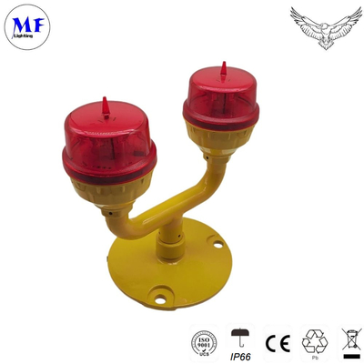 RED lights ISO9001 IP66 LED Low-intensity Double Aviation Obstruction Light for High building Tower crane
