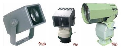 316L Stainless Steel LED Search Light with 200W  IP66 Waterproof for Harsh Marine Environments