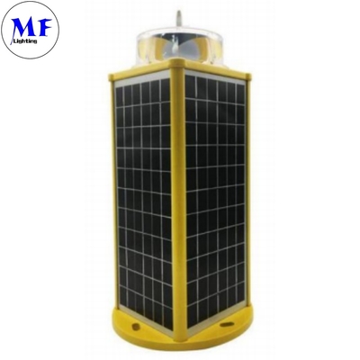 Solar Power LED Aviation Obstruction Warning Light With Red Green Yellow White Blue Flashing Navigation