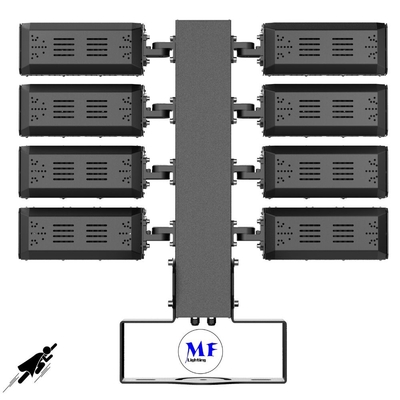 1200W 6000-6500K LED Sport Stadium Lighting 155lm/W-165lm/W 10° /20° /40° /60° /90° 5 Years Warranty For Tower Crane