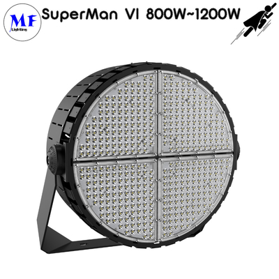 800W IP66 Stadium LED Flood Light Dustproof Waterproof High Protection IK10 20Deg 160LM/W 2700K-6000K For Tennis Course