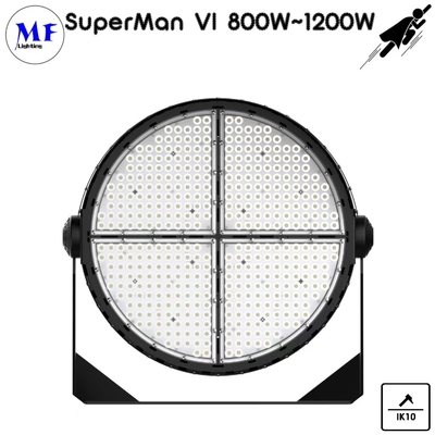 1000W IP66 Stadium LED Flood Light Dustproof Waterproof IK10 20Deg/40Deg/60Deg 160LM/W 2700K-6000K For Airport Wharf
