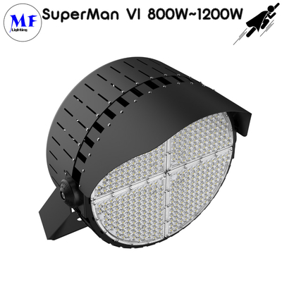 5 Years Warranty Stadium LED Flood Light 1200W IK10 IP66 60Deg 160LM/W High Brightness 6000K For Football Pitches