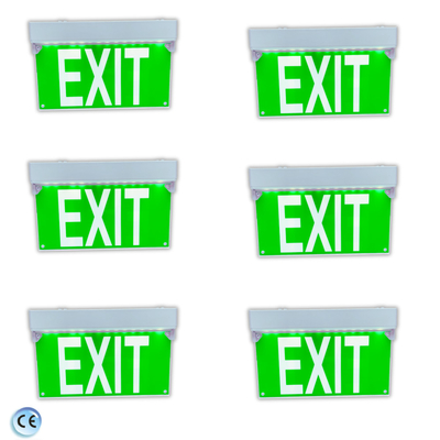 LED Emergency Exit Light Escape Light Green White IP65 SMD2835 For Train Station Factory Airport