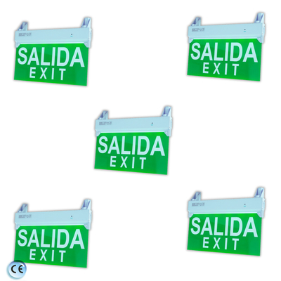 LED Emergency Exit Light Escape Light Green White IP65 SMD2835 For Train Station Factory Airport