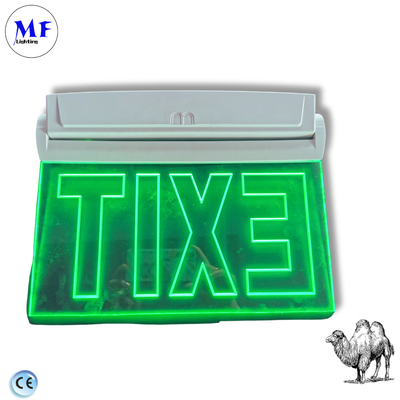 LED Emergency Exit Light Escape Light Green White IP65 SMD2835 For Train Station Factory Airport