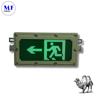 Durable Explosionproof LED Emergency Exit Light IP65 Fire-Waterproof Wf1 Anti-Corrosion 70°C High Temp Resistant for Underground Shopping Malls