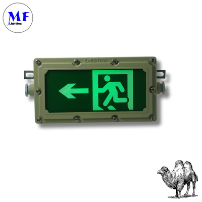 Durable Explosionproof LED Emergency Exit Light IP65 Fire-Waterproof Wf1 Anti-Corrosion 70°C High Temp Resistant for Underground Shopping Malls