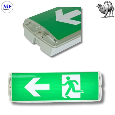 Emergency Light IP65 Exit Sign for Passageway Train Station Factory Hotel Basement Parking Lot Public Place