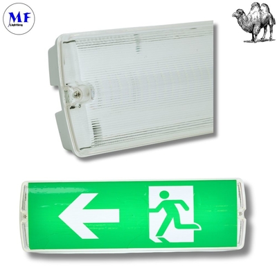 Emergency Light IP65 Exit Sign for Passageway Train Station Factory Hotel Basement Parking Lot Public Place