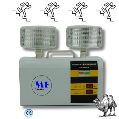 Double Twins Light Emergency Light  2× 5W LED Heads Fireproof 2600mAh Battery Multiple Mounting for Industrial Commercial Use