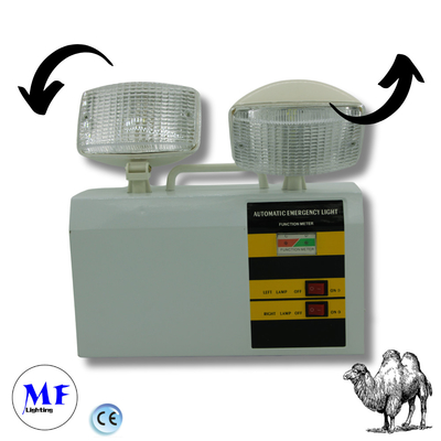 Double Twins Light Emergency Light  2× 5W LED Heads Fireproof 2600mAh Battery Multiple Mounting for Industrial Commercial Use