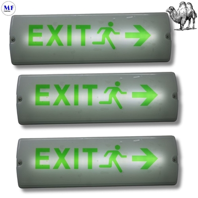 5W Green White IP65 SMD2835 LED Emergency Exit Light Escape Light for Train Station Factory Airport