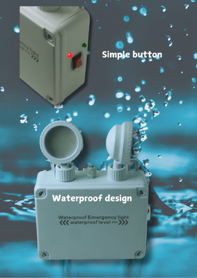 IP65 6000K Waterproof ABS Double Heads Emergency Light for Shoppingmall Airport Factory