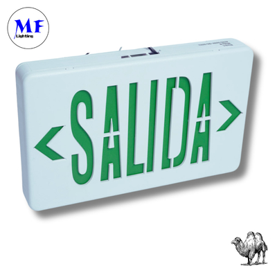 Emergency Exit Sign Lights IP43 Certified 3W LED 2h Backup Waterproof Fire-Resista Photoluminescent Factory School  for Indoor Commercial Buildings