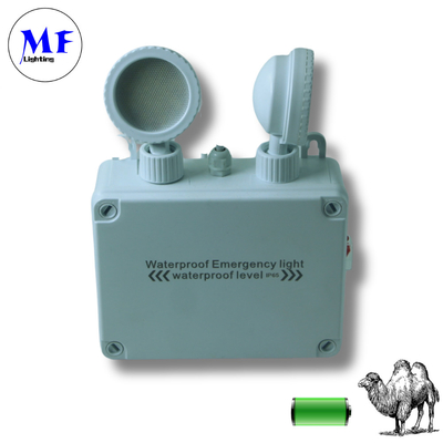 Rechargeable Abs Led Exit Emergency Light Non Maintained Ip65 2*5w Lithium Battery Adjustable For Corridors