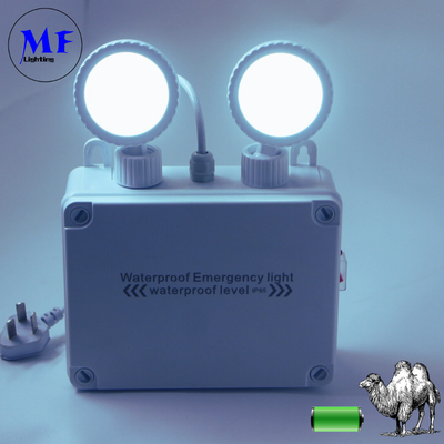 Rechargeable Abs Led Exit Emergency Light Non Maintained Ip65 2*5w Lithium Battery Adjustable For Corridors