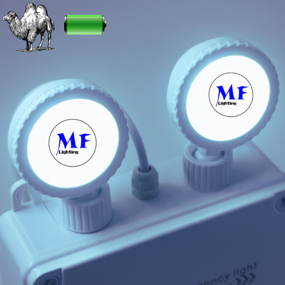 Rechargeable Abs Led Exit Emergency Light Non Maintained Ip65 2*5w Lithium Battery Adjustable For Corridors