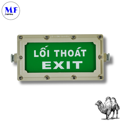 Led Explosion Proof Exit Light Ip65 Waterproof Fire Proof Atex 3hours Emergency Battery Time Explosion Proof 4w Green Led Exit Light For Factory Warehouse Oil Gas Station
