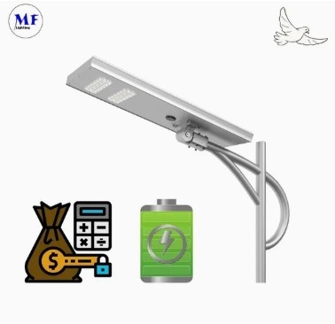 LED Solar Street Garden Light Motion Sensor White Silvery 120W 100W 80W Alu. IP66 Footway Villa Courtyard