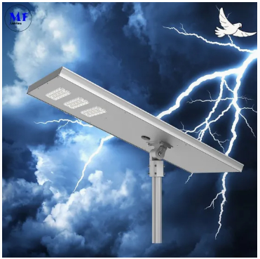 LED Solar Street Garden Light Motion Sensor White Silvery 120W 100W 80W Alu. IP66 Footway Villa Courtyard
