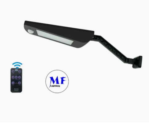 LED Solar Wall Light Modern Novel Smart Simple Lithium Battery Monocrystalline Black Solar IP66 Waterproof Die-Cast