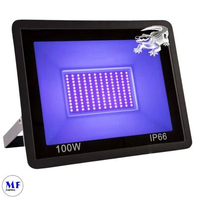 3-Second Fast Curing IP66 Waterproof 395nm UVA Adjustable Mounting 100W UV LED Flood Light for Instant Coatings and Building Material Bonding